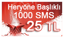 Toplu SMS Ylba Paketi 1000 SMS 25 TL.